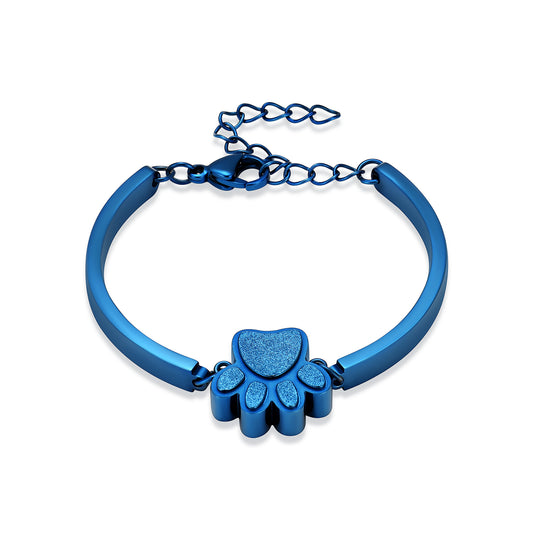 Bracelet urne animaux bleu
