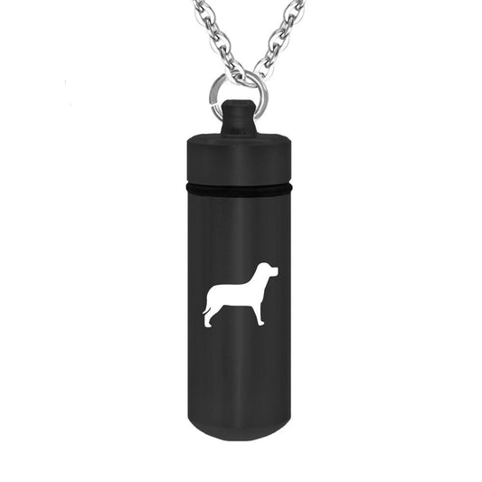 Collier urne chien cylindre